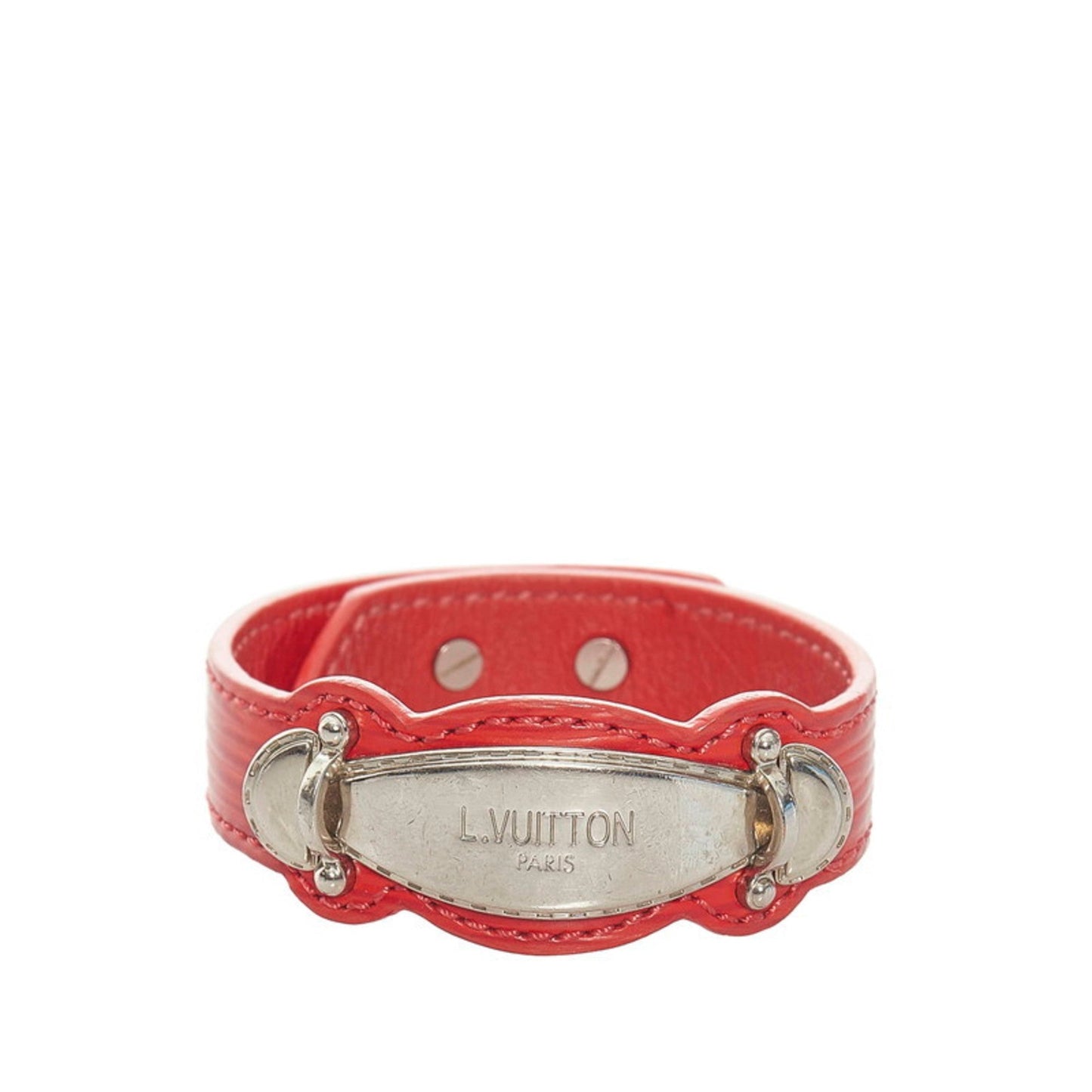 Louis Vuitton  epi bracelet red leather ladies