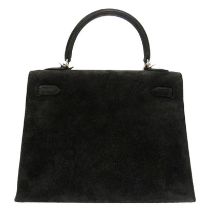 Hermes Kelly 25 Dobris Black  H Engraved HandBag Bag 0034 Hermes