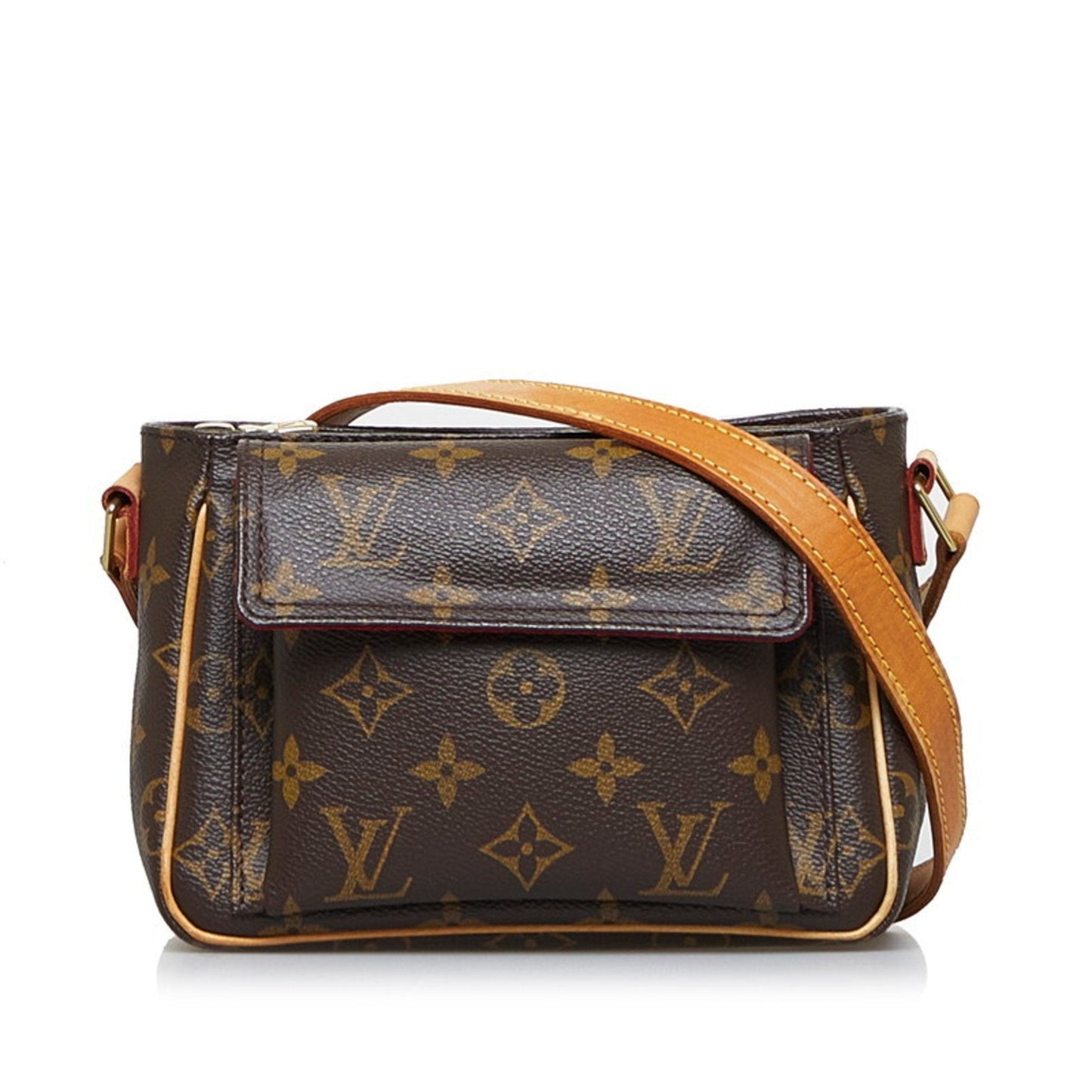 Louis Vuitton  Monogram Vibasite PM Shoulder Bag M51165 Brown PVC Leather Ladies