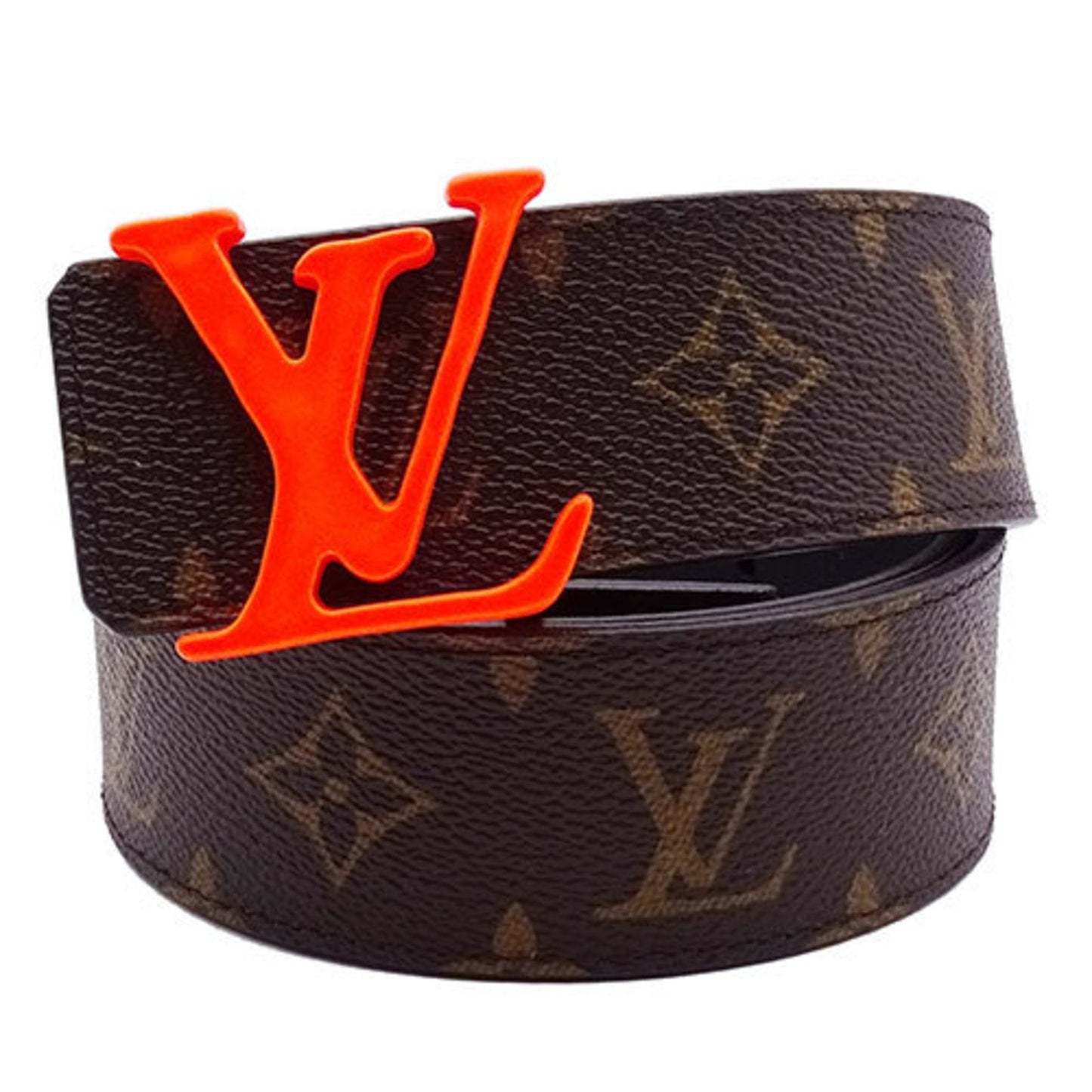 Louis Vuitton  Belt Monogram Men's Sun Tulle LV Shape Orange MP216