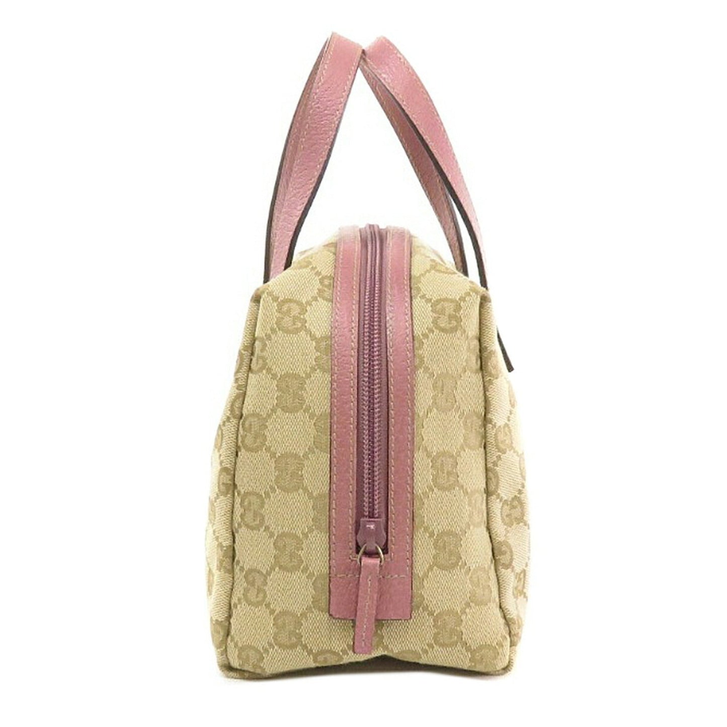 Gucci 124542 GG Handbag Canvas Leather Ladies