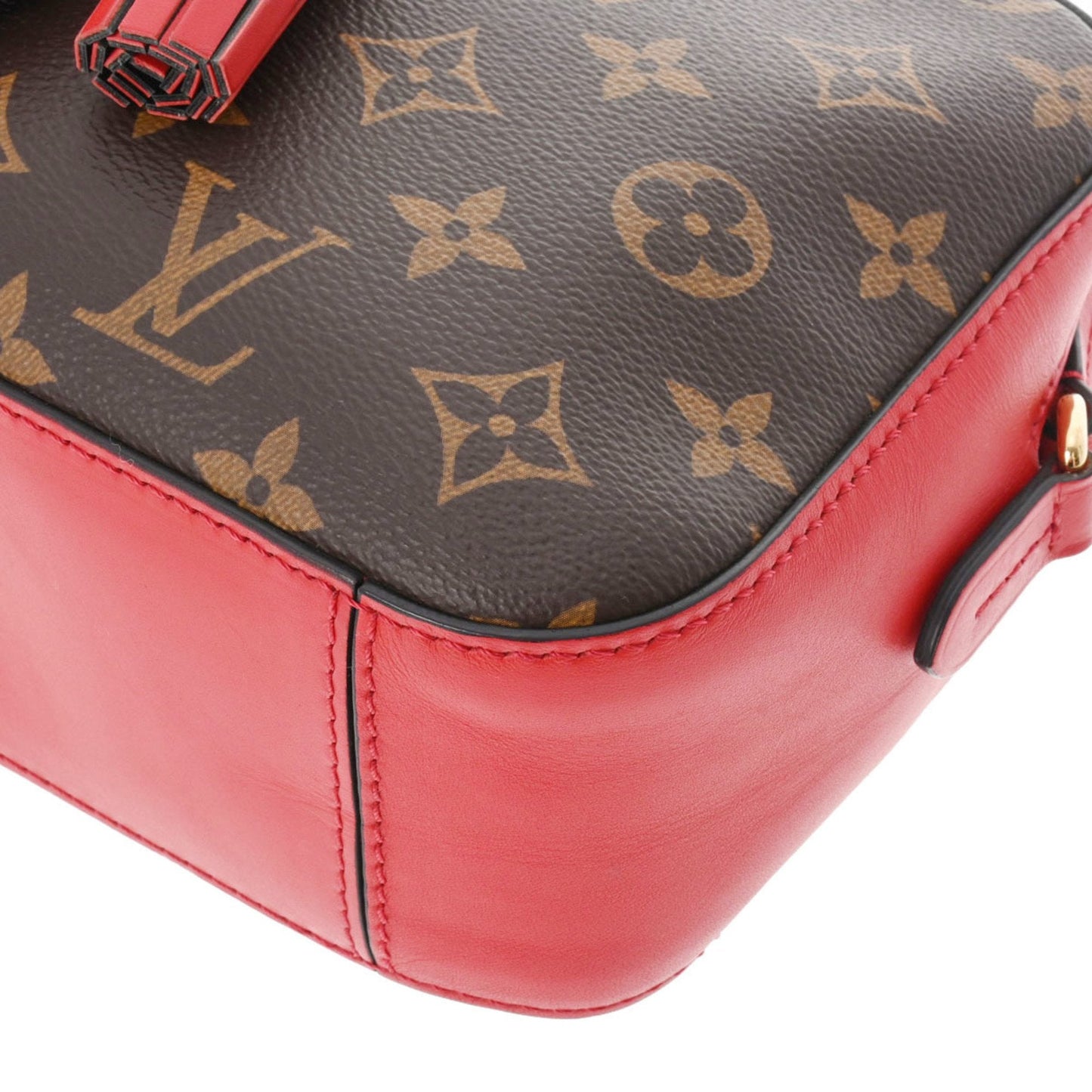 Louis Vuitton  Monogram Santonju Coquelicot M43556 Ladies Canvas Shoulder Bag