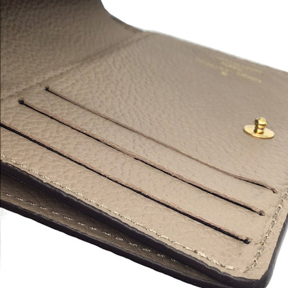 Louis Vuitton  Monogram Implant Portefeuille Claire M80152 Bifold Wallet Compact Leather Tourtrell Greige Women's