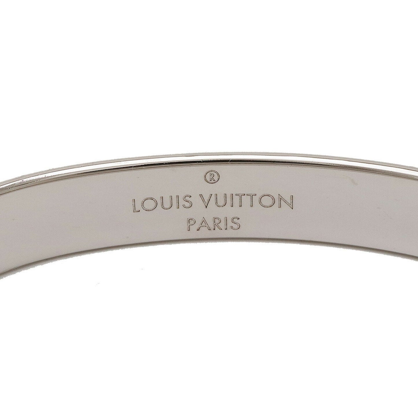 Louis Vuitton  Cuff Nanogram Bangle Bracelet #S S Size Metal Silver Color M00249