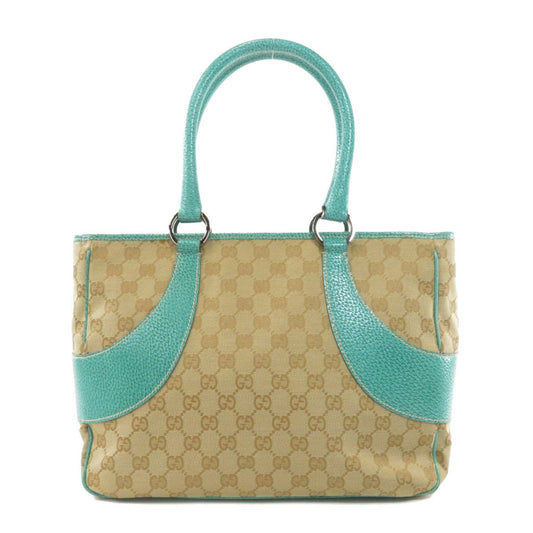 Gucci 113011 GG Tote Bag Canvas Leather Ladies