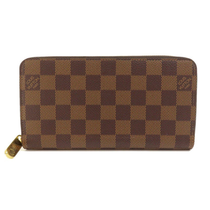 Louis Vuitton  N41661 Zippy Damier Ebene Long Wallet Canvas Women's