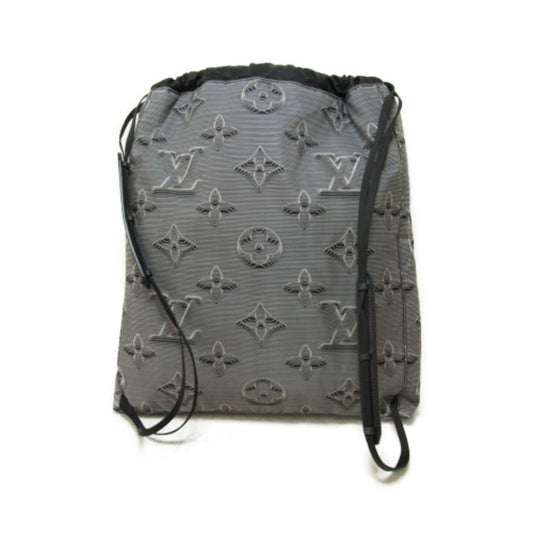 LOUIS VUITTON Drawstring Backpack Gray Textile [embossed Monogram material] M44940