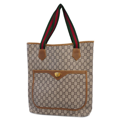 GUCCI  Sherry Line 39 02 003 Women's GG Plus,Leather Tote Bag Beige