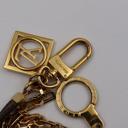 Louis Vuitton  Chenne Dauphine Keychain M69553 Monogram Reverse Canvas Brown Gold Hardware Key Ring Bag Charm