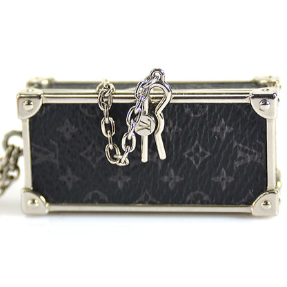 Louis Vuitton  Necklace Monogram Eclipse Collier DJ Trunk Metal Black x Silver Men's M68876 h29500g