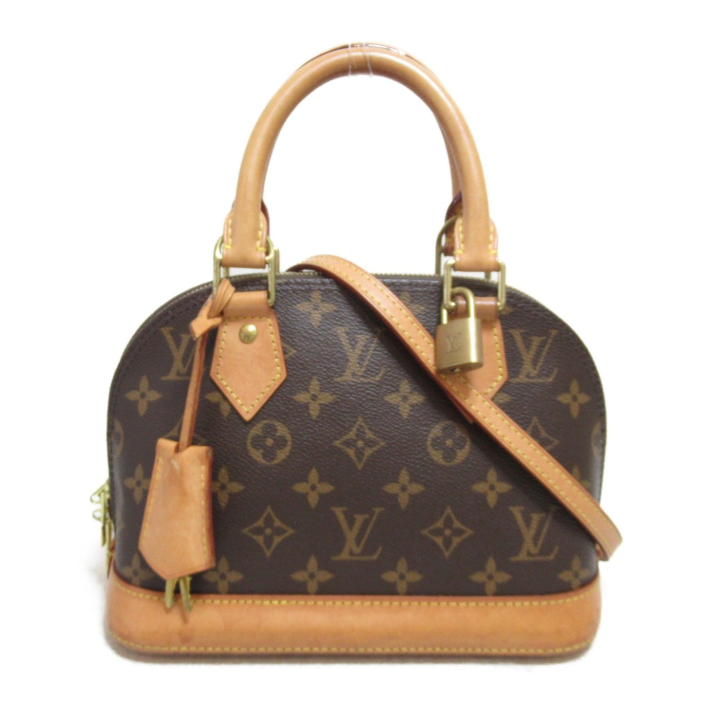 LOUIS VUITTON Alma BB 2way Shoulder Bag Brown Monogram PVC coated canvas