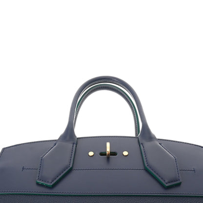 Louis Vuitton  City Steamer MM Navy/Green Women's Leather Bag