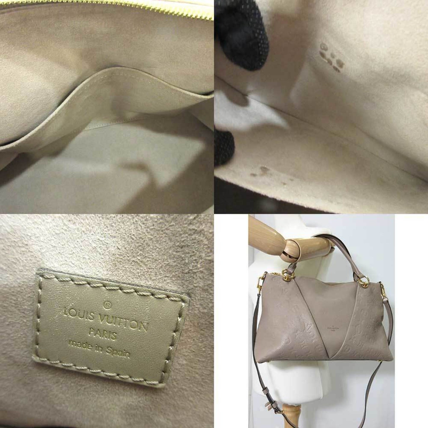 Louis Vuitton  Bag V Tote MM Tourtrail Beige Hand Shoulder Women's Monogram Implant M44884 LOUISVUITTON