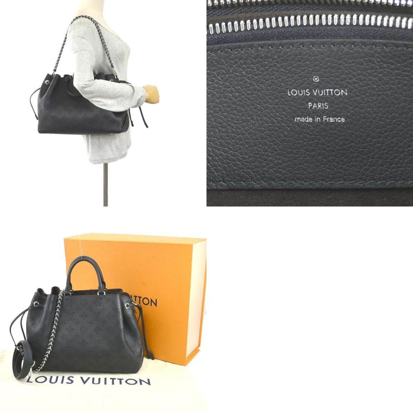 Louis Vuitton  Handbag Mahina Bella Tote Monogram Noir Ladies M59200 99530f