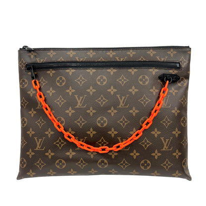 Louis Vuitton  Pochette A4 Virgil Abloh Clutch Bag Monogram Solar Ray Brown Orange Tea M44484 TN0149 Men's