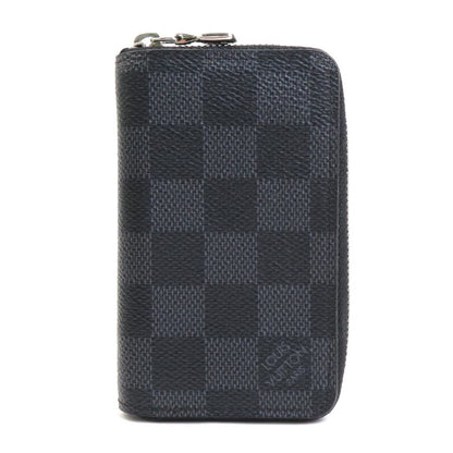 Louis Vuitton  Coin Case Damier Graphite Zippy Purse/Damier Black Men's N63076