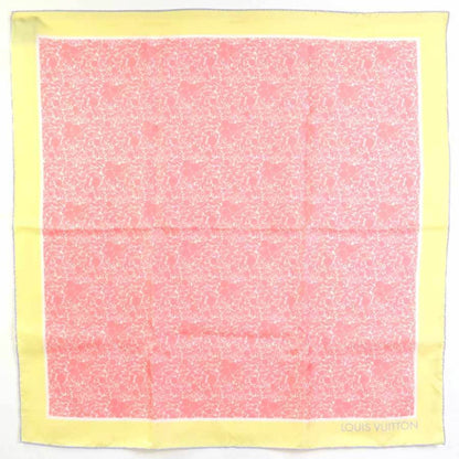 Louis Vuitton  Scarf Silk Yellow/Pink Ladies M75273 e55766a