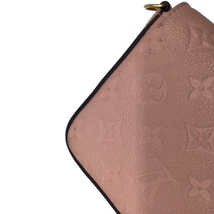 Louis Vuitton  Monogram Implant Pochette Felicie M67856 Chain Wallet Bag Pink G Hardware Gold Rose Ballerine Women's