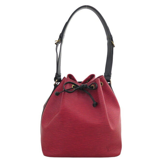 Louis Vuitton  Shoulder Bag Epi Petit Noe Leather Red x Black Women's