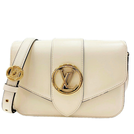 Louis Vuitton  LV Pont Neuf M55950 RFID IC Chip Leather Claim Logo Ivory Women's Men's New Current