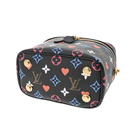 Louis Vuitton  Monogram Game On Vanity PM Noir M57482 Women's Canvas Bag