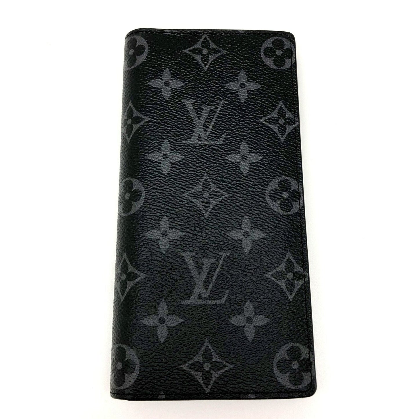 Louis Vuitton  Portefeuille Brother M61697 Monogram Eclipse Black Silver Metal Bifold Long Wallet Men's