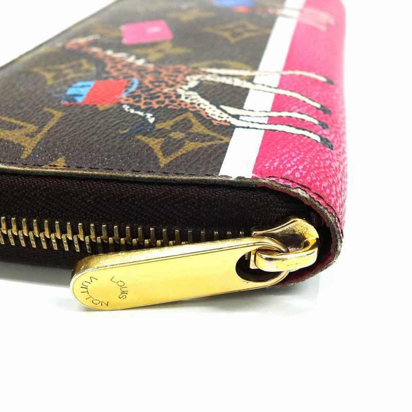 Louis Vuitton  Zippy M62085 Wallet 2017 Holiday Collection Monogram Round Long Giraffe