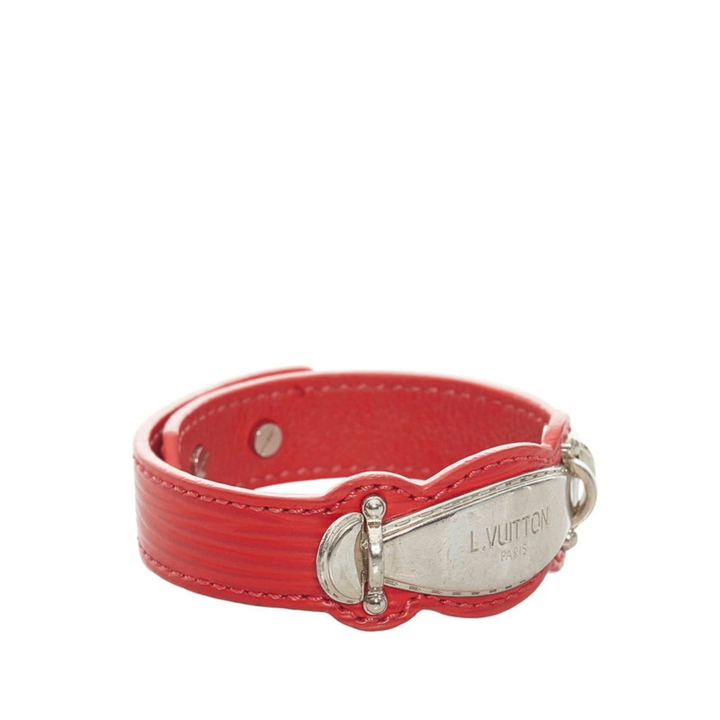 Louis Vuitton  epi bracelet red leather ladies