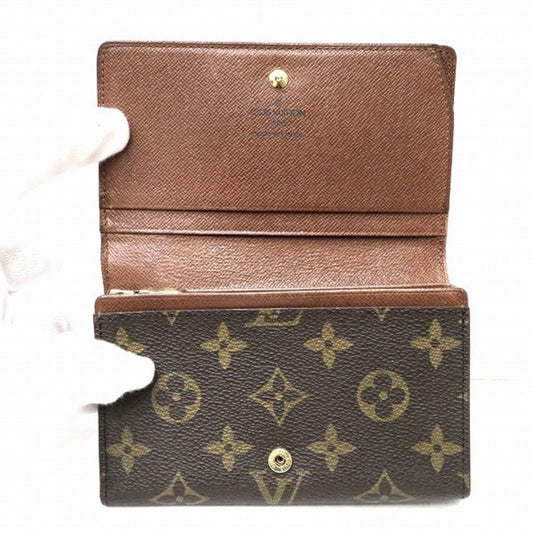 Louis Vuitton  Monogram Portomone Bie Tresor M61730 Wallet Bifold Women's