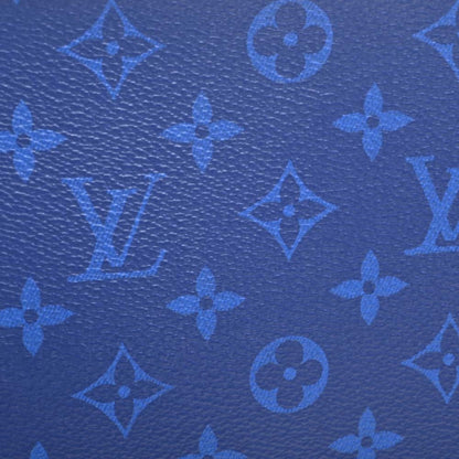 LOUIS VUITTON Eclipse Taigarama Pochette Voyage MM Clutch Bag Second M30423 Blue Men's