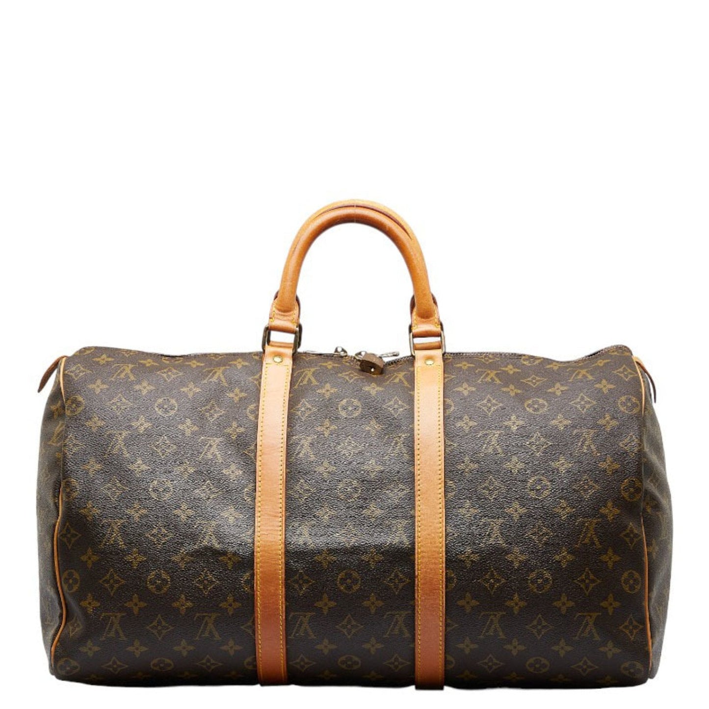 Louis Vuitton  Monogram Keepall 50 Boston Bag M41426 Brown PVC Leather Ladies