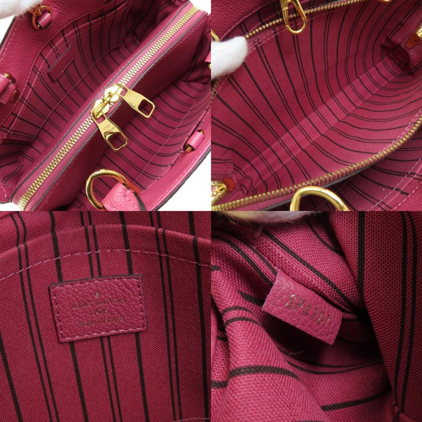 Louis Vuitton  Montaigne BB Rose Handbag Amplant Ladies