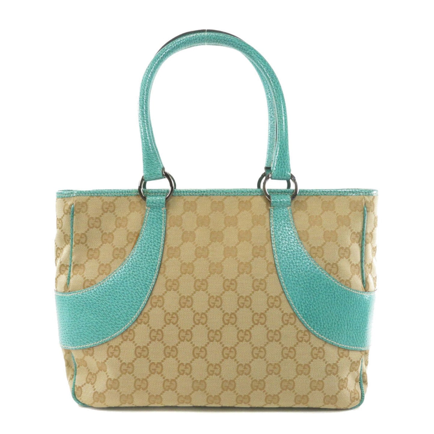 Gucci 113011 GG Tote Bag Canvas Leather Ladies