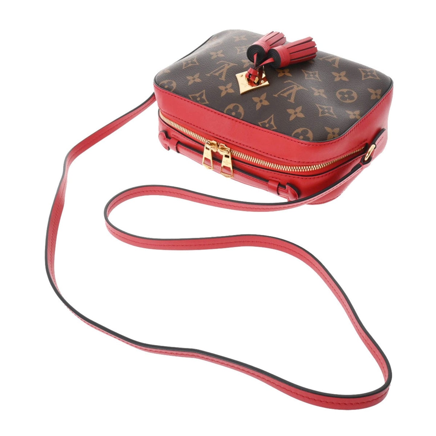 Louis Vuitton  Monogram Santonju Coquelicot M43556 Ladies Canvas Shoulder Bag