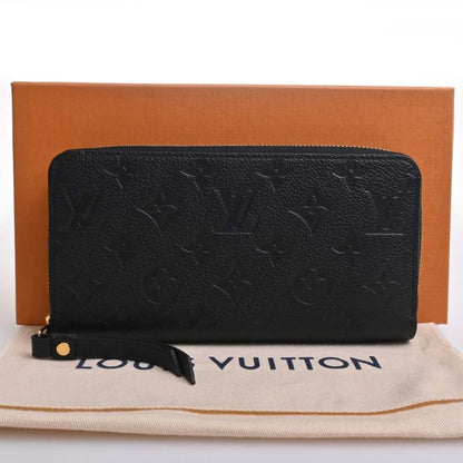 LOUIS VUITTON Empreinte Zippy Round Long Wallet M61864 Black Ladies