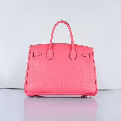 Hermes Birkin 30cm Togo Leather Handbags Lip Pink Golden