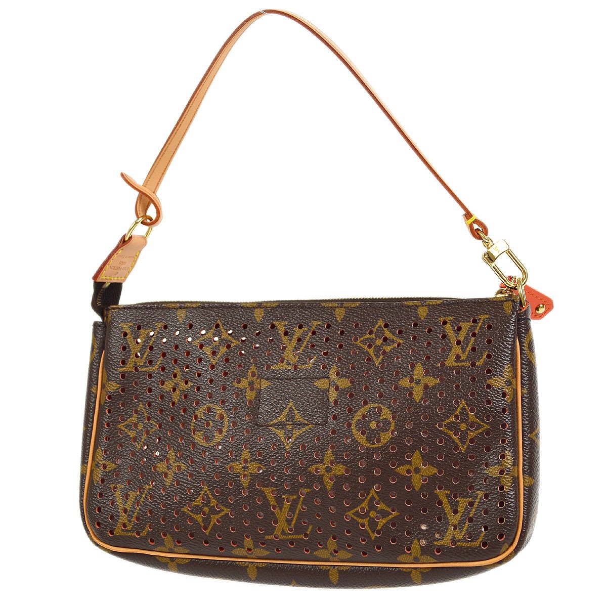 Louis Vuitton ★ 2006 POCHETTE ACCESSOIRES MONOGRAM PERFO ORANGE M95185 62763