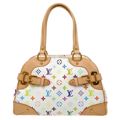 Louis Vuitton ★ 2011 CLAUDIA HAND Bag WHITE MONOGRAM MULTI M40193 83898