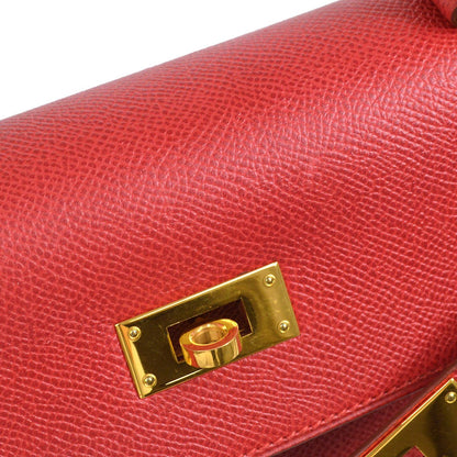 Hermes 1994 Kelly 28 SELLIER Rouge Vif Courchevel