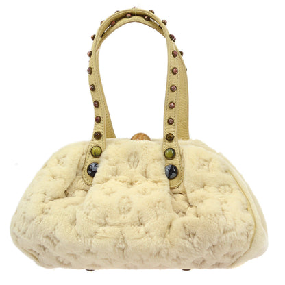 LOUIS VUITTON 2005 Cabochon Demi Lune Cream MINK M95079