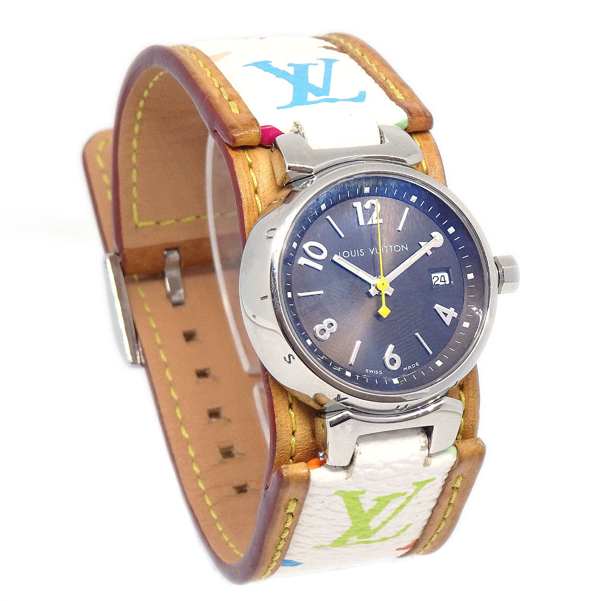 Louis Vuitton ★ 2012 TAMBOUR QUARTZ WATCH MULTICOLOR 51065