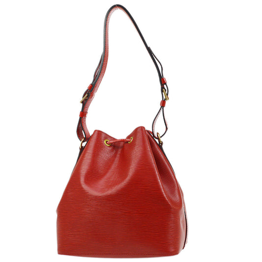 LOUIS VUITTON 2000 PETIT NOE DRAWSTRING SHOULDER BAG RED EPI M44107