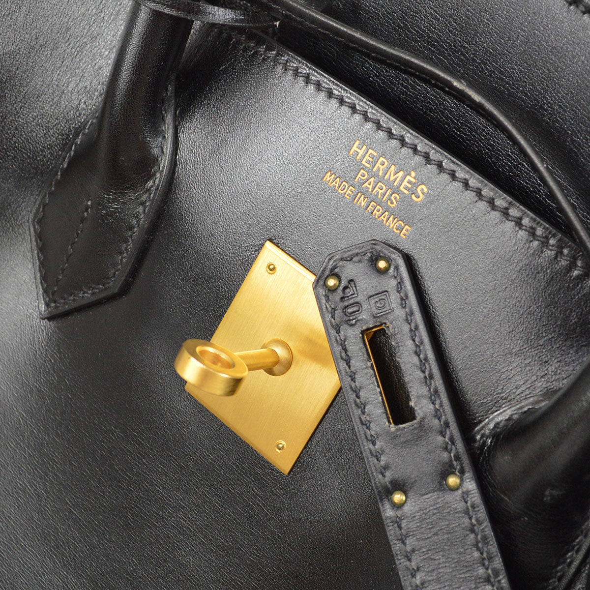 HERMES 2003 BIRKIN 35 Black Box calf