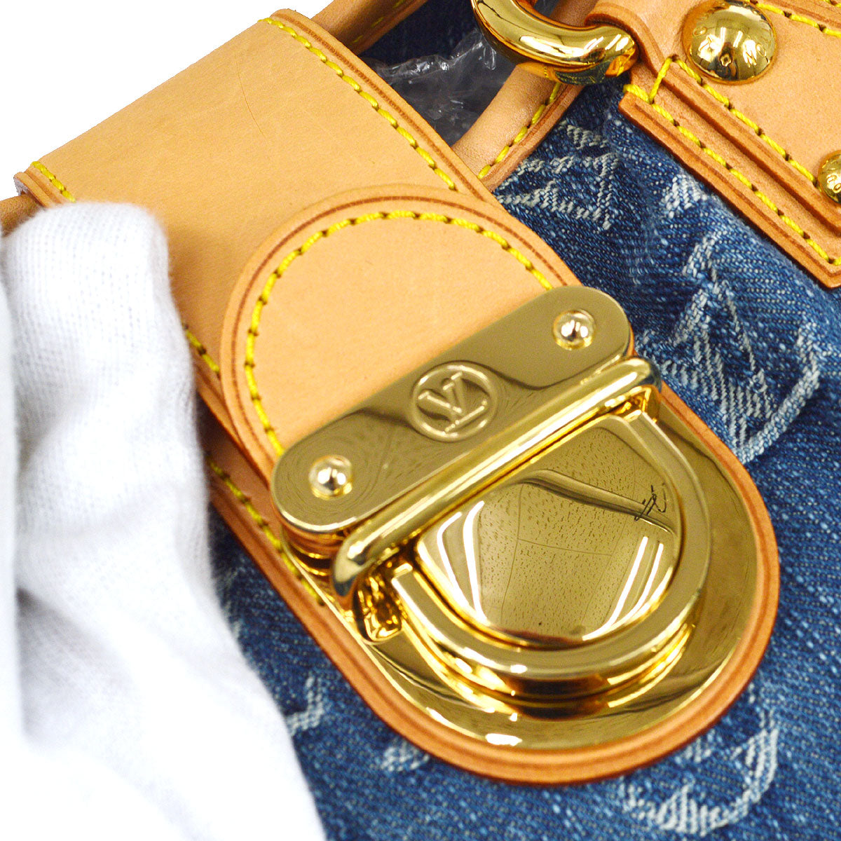 Louis Vuitton ★ 2006 PLEATY MONOGRAM DENIM M95020 74586