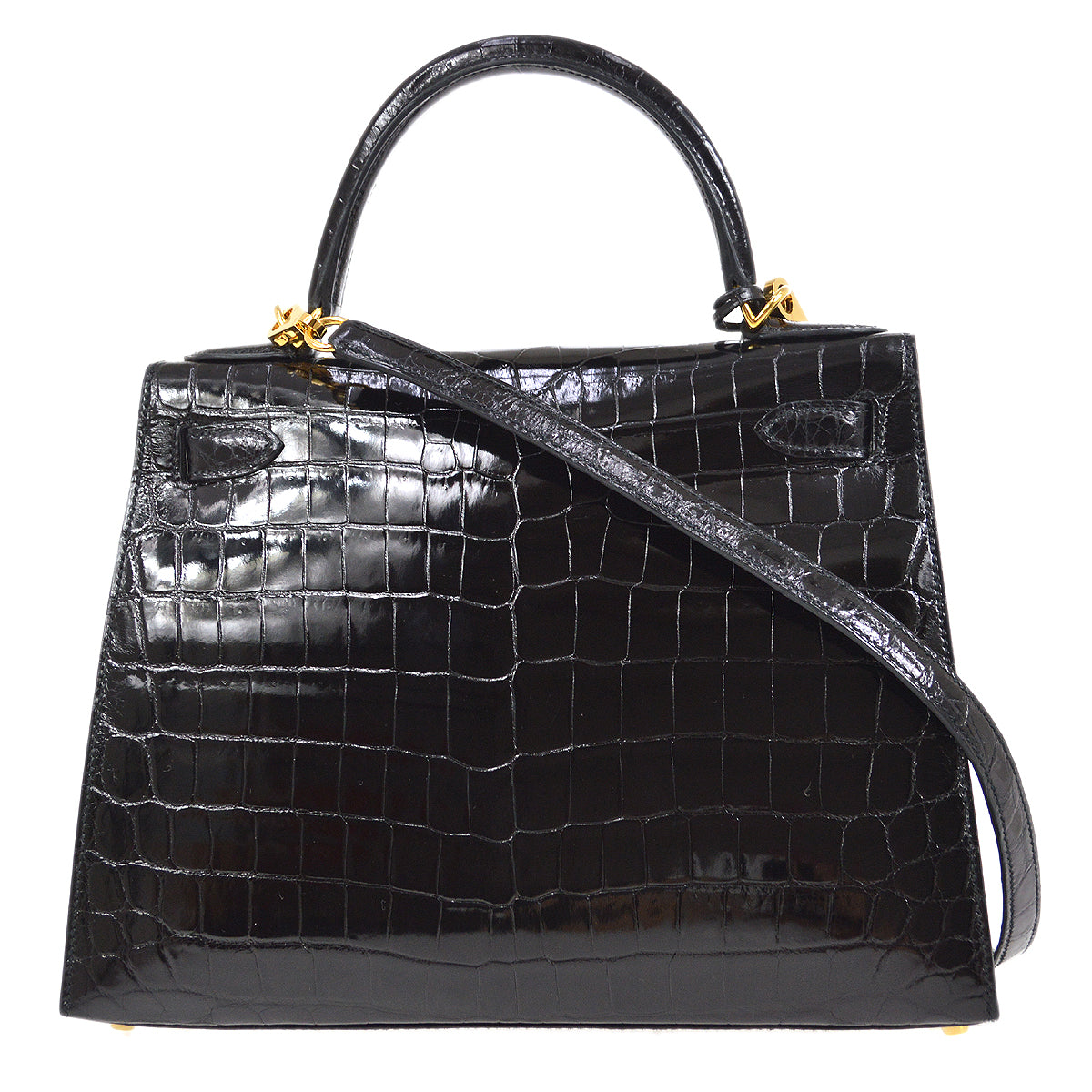 Hermes * 2019 Kelly 28 SELLIER Niloticus Black