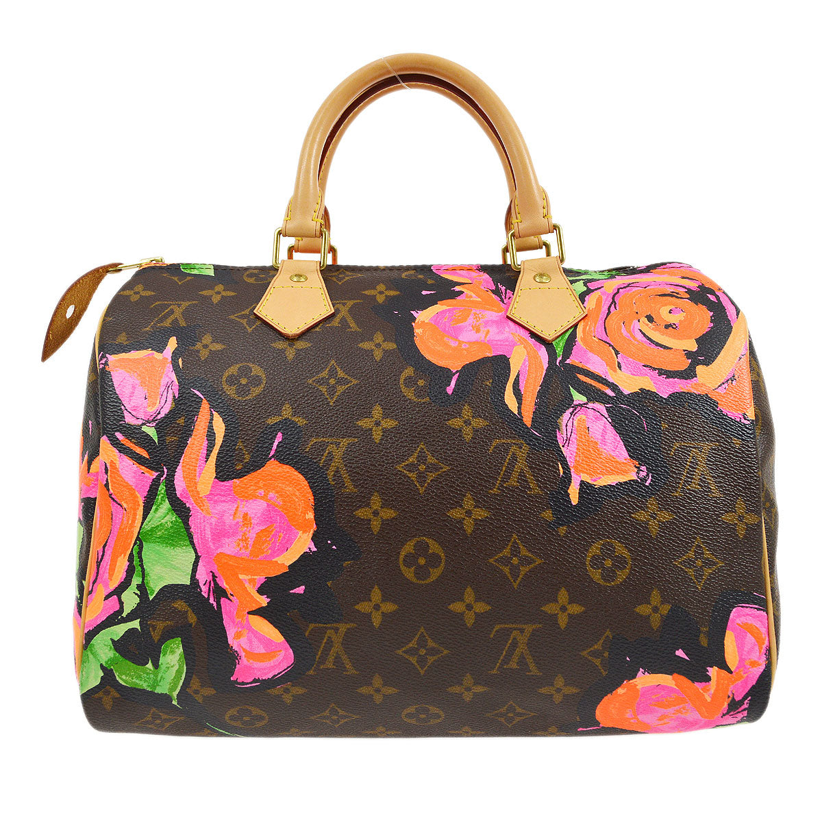 Louis Vuitton ★ 2008 SPEEDY 30 Handbag MONOGRAM ROSE M48610 85577