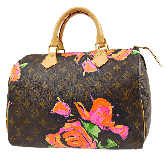 Louis Vuitton ★ 2008 SPEEDY 30 Handbag MONOGRAM ROSE M48610 85577