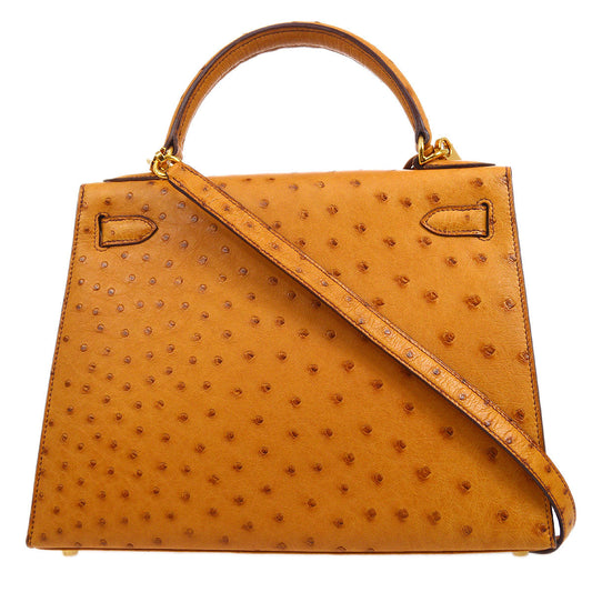 Hermes * 2005 Kelly 28 SELLIER Chestnut Ostrich