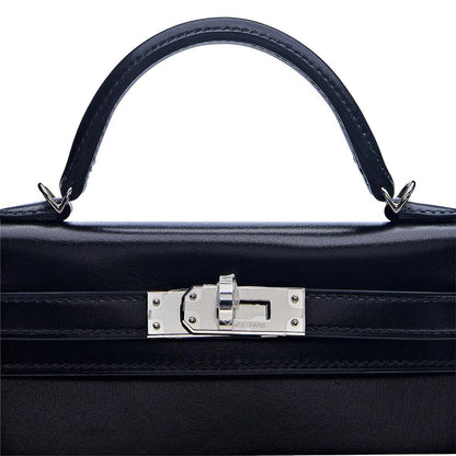 Hermes Kelly II Sellier Mini 89 Noir Box Leather