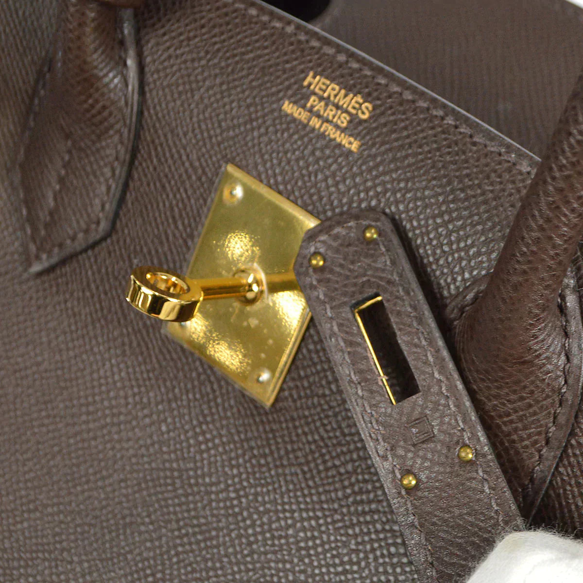 HERMES 2008 BIRKIN 30 Chocolat Epsom